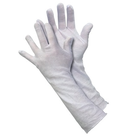 Bsc Preferred Cotton Inspection Ext. Cuff Gloves 2.5 oz. - Large, 12PK BUY00447997